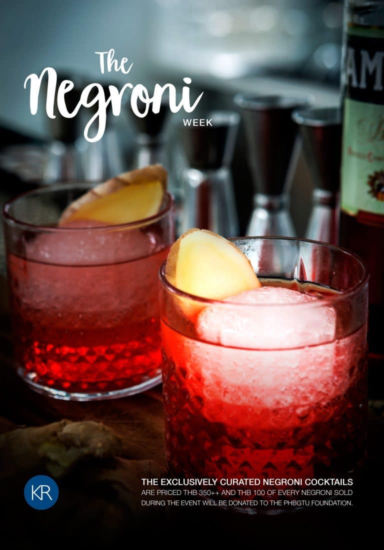 Kata Rocks Brings ‘Negroni Week’ to Phuket - In Honour of Charitable Cause