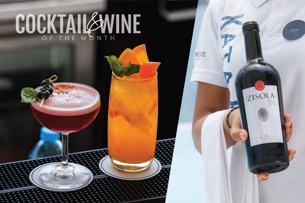 Cocktail & Wine of the month at the Kata Rocks Clubhouse (July 2024)