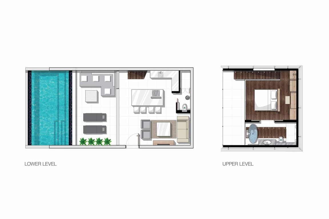 One-bedroom Ocean Pool Loft - Floor plan